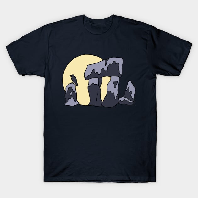 Full moon and standing stones T-Shirt by JennyGreneIllustration